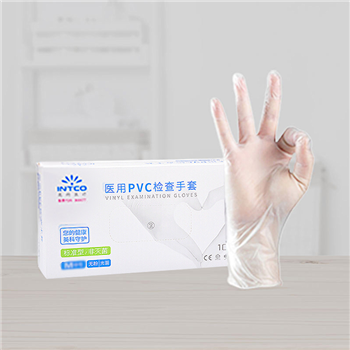 英科INTCO医用一次性透明PVC手套100只/盒